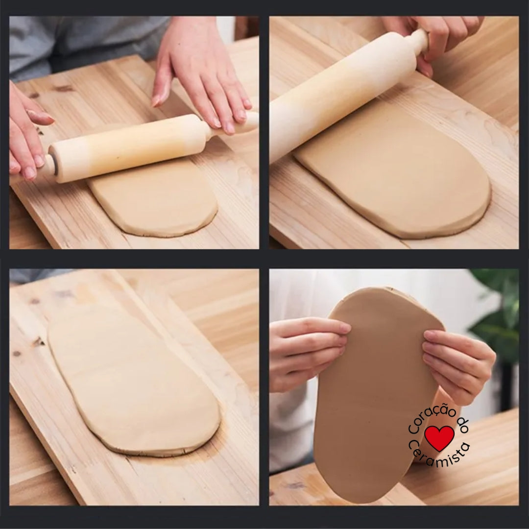 Clay Roller Solid Wood Mud Rolling Pottery Tool