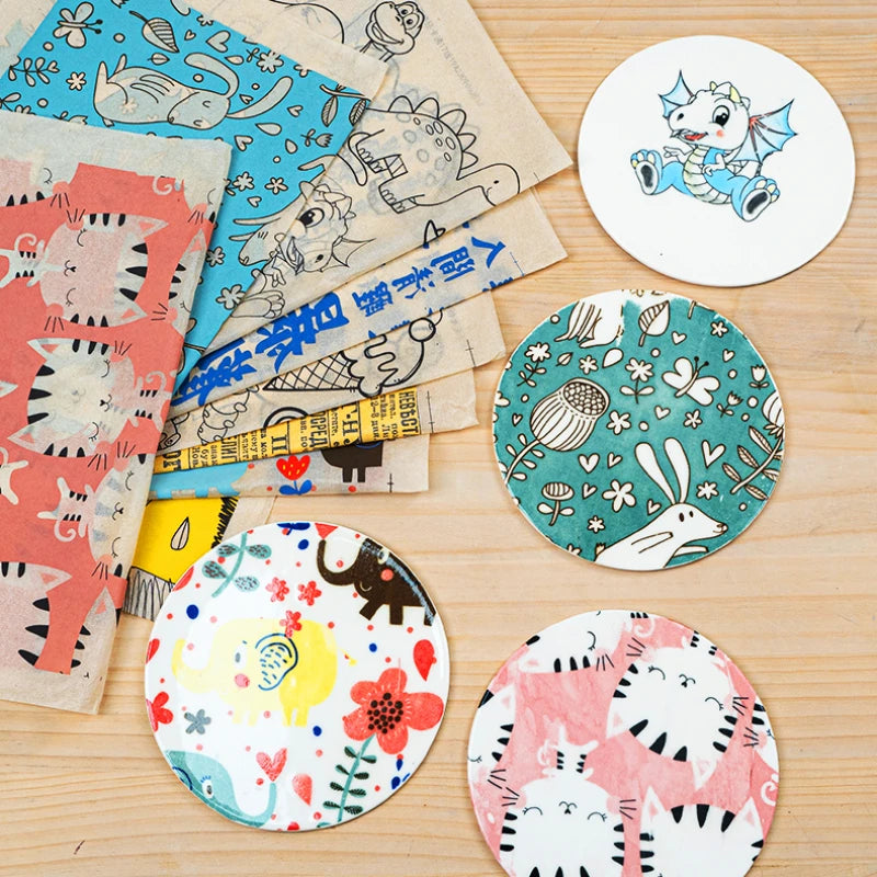 Cartoon Underglaze Colored Transfer Paper