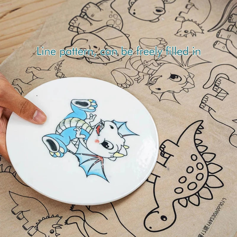 Cartoon Underglaze Colored Transfer Paper