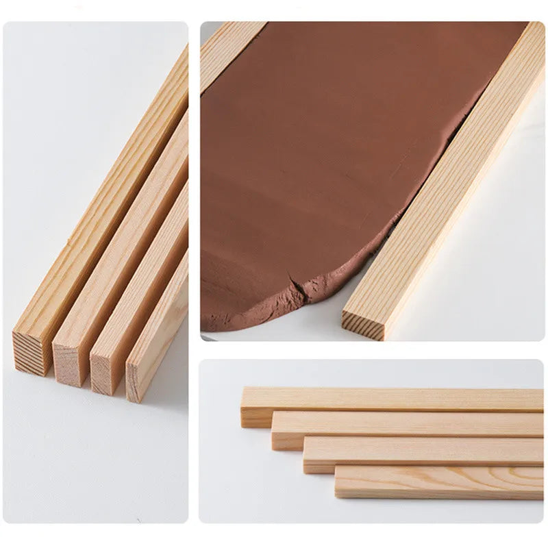 Wooden Guide for Opening Clay Plate - 8pcs