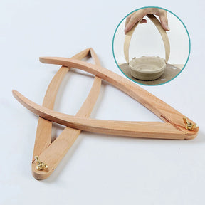 Wooden Pottery Measuring Calipers - Adjustable Diameter and Thickness Tool