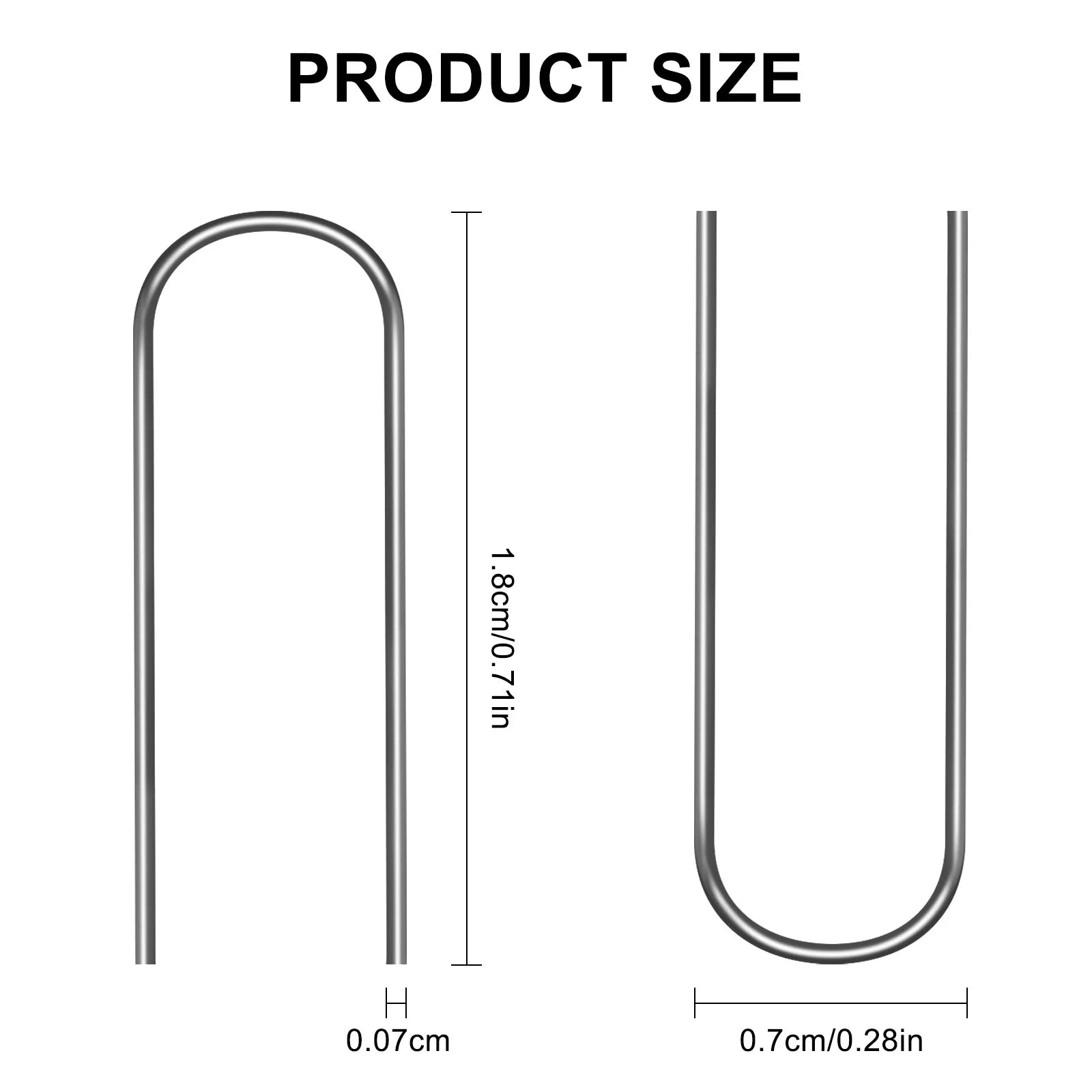 50/100 Pieces High-Temperature Nichrome Wire U-Shaped Hooks - 21 Gauge for Ceramic and Jewelry