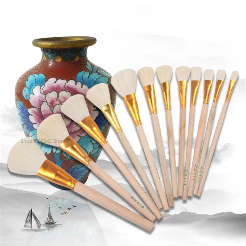 Ceramic Art Moisturizing Brush and Tire Ash Sweep Brush Set