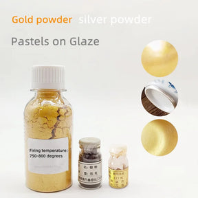 Ceramic Overglaze Color Gold Silver Powder DIY Ceramic Painting Kit