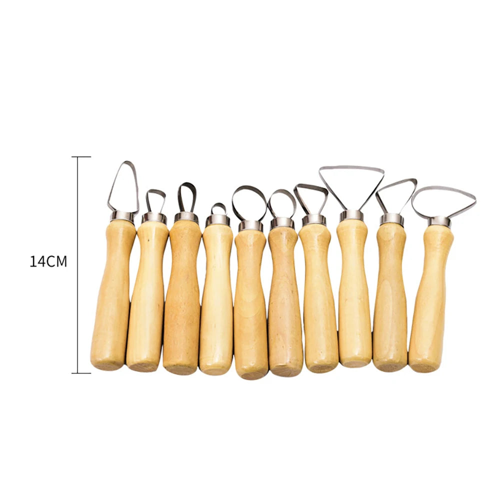 10pcs Pottery Tools Ceramic circular scraper