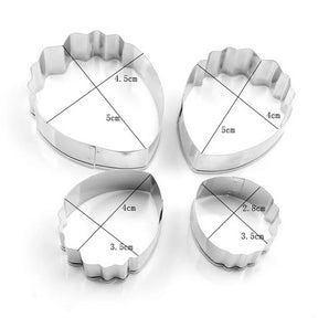 Stainless Steel Ceramic and Fondant Mold Set - 4/5 Pieces