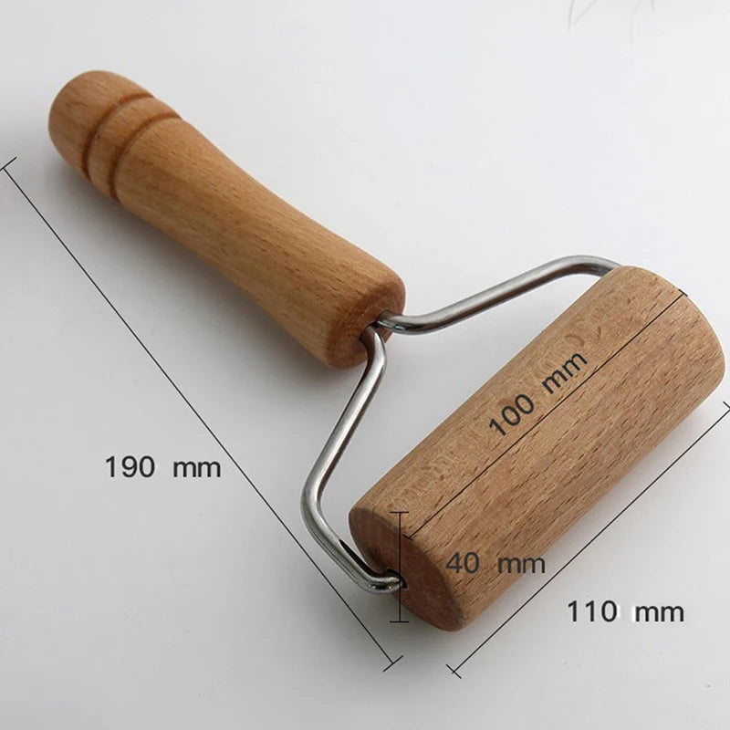 Wooden Rolling Pin for Clay Crafting and Sculpting - Double-Headed Non-Stick Roller with Handles