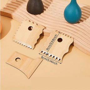 Wooden Pottery Rib Edge Texture Shaper