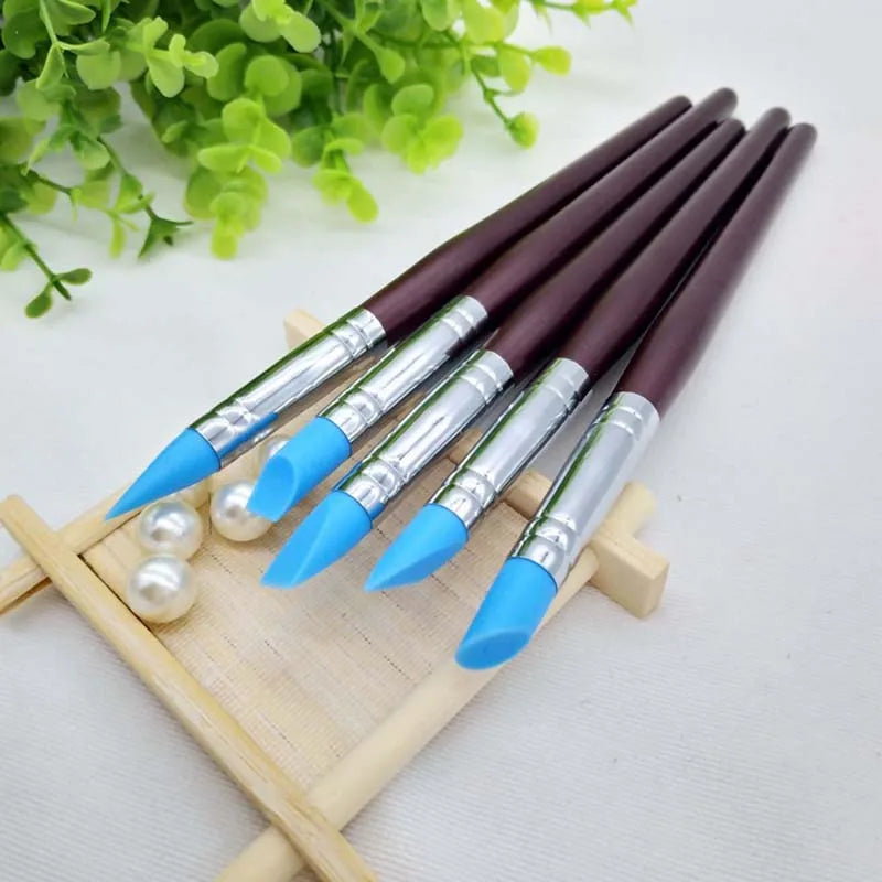 5-Piece Silicone Head Clay Sculpting Tool Set