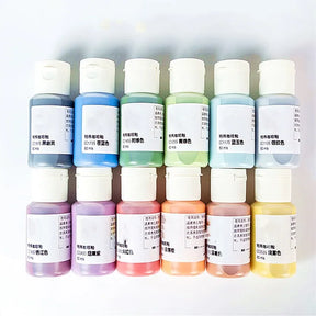 12-Piece Set of Concentrated Glaze Pigments for Ceramic Underglaze Painting