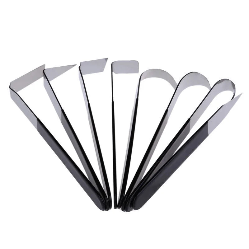 8pcs Multi-purpose Stainless Steel Pottery Wax Clay Sculpture Carving Fettling Trimming Tool Set with Soft Rubber Handle