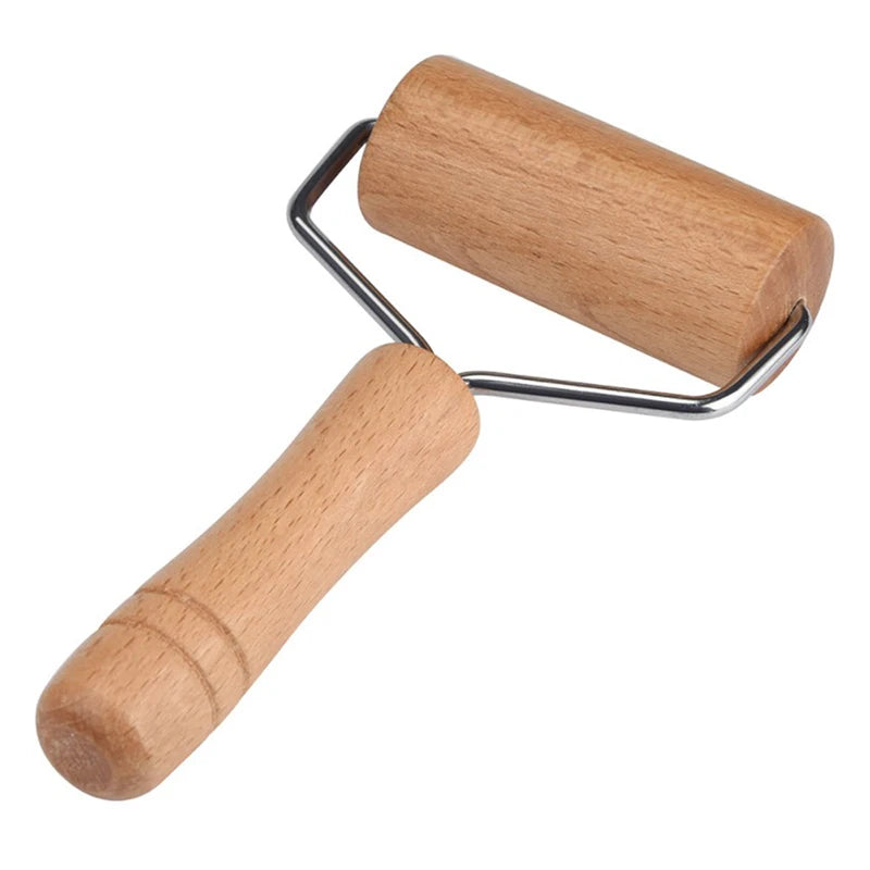 Wooden Rolling Pin for Clay Crafting and Sculpting - Double-Headed Non-Stick Roller with Handles