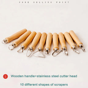 10pcs Pottery Tools Ceramic circular scraper