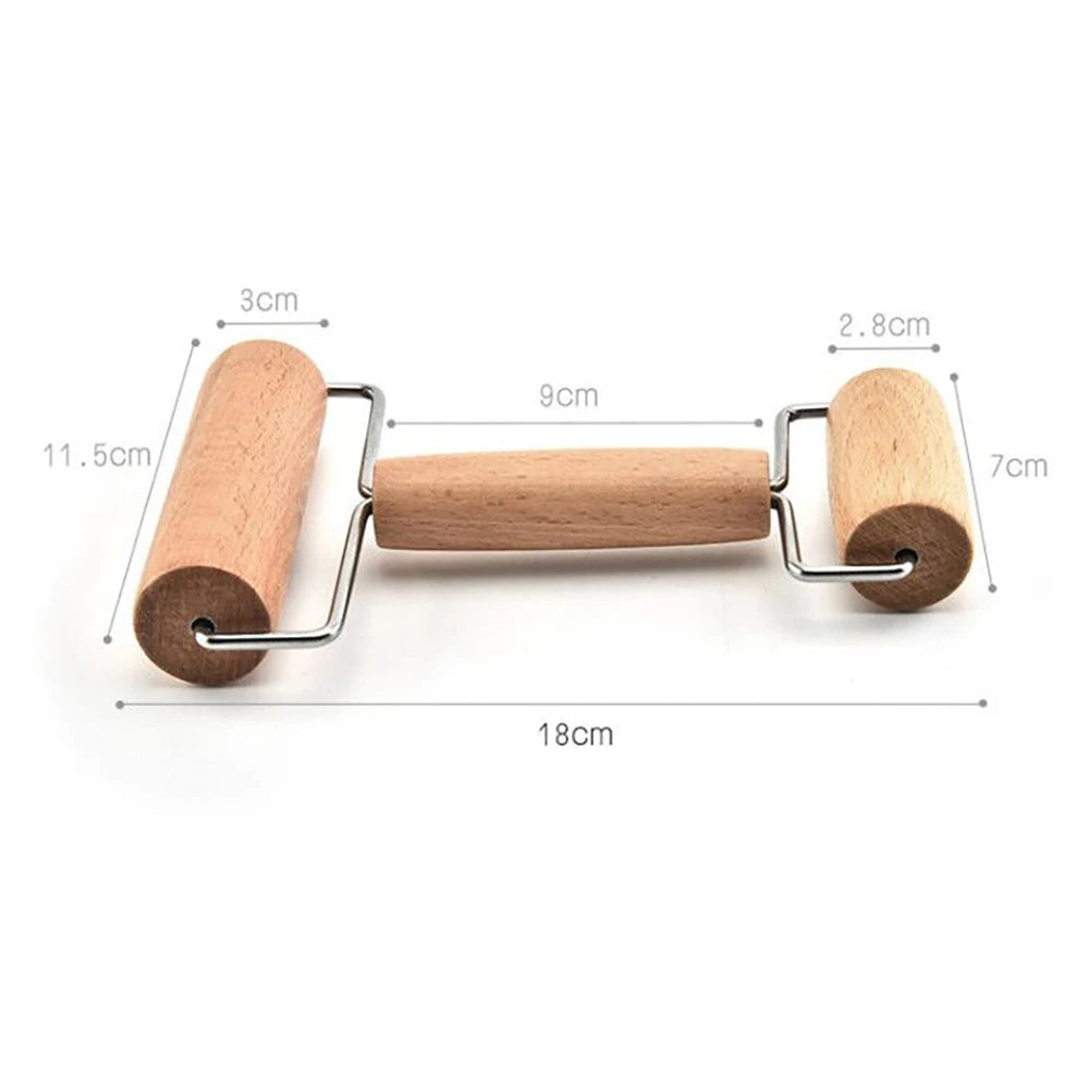 Wooden Double-Headed Clay Roller for Pottery and Sculpting - Clay Flattening and Modeling Tool